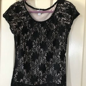 Black lace blouse